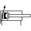 Пневмоцилиндр 32x100 мм Camozzi 61M4P032A0100 двуст. действия, ISO 15552