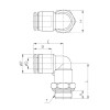 Штуцер цанговый угловой G3/8-8 мм CDC PL-08-G03