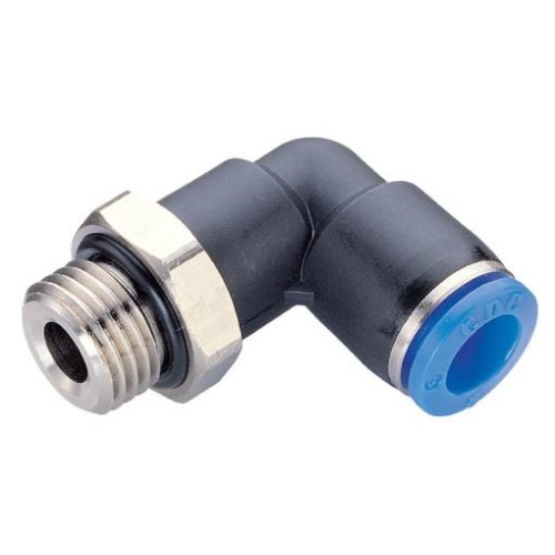 Штуцер цанговый угловой M6-4 мм CDC PL-04-M6
