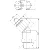 Штуцер цанговый угловой R3/8-6 мм CDC PL45-06-03
