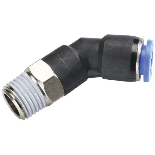 Штуцер цанговый угловой R3/8-6 мм CDC PL45-06-03