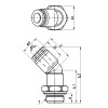 Штуцер цанговый угловой G3/8-4 мм CDC PL45-04-G03