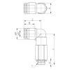 Штуцер цанговый угловой G3/8-16 мм CDC PLL-16-G03