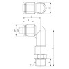 Штуцер цанговый угловой R3/8-10 мм CDC PLLP-10-03