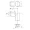 Штуцер цанговый угловой G3/8-6 мм CDC PLLP-06-G03