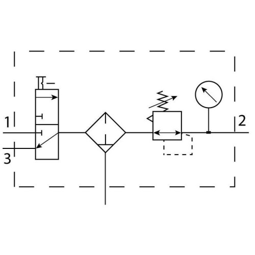 Блок подготовки воздуха Festo LFRS-1/4-D-MIDI-KC 195040