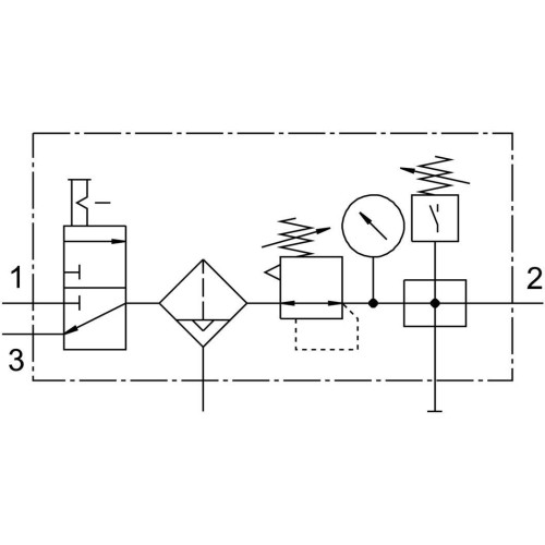 Блок подготовки воздуха Festo LFRS-3/8-D-MIDI-KF-A 195061