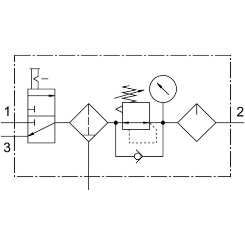 Блок подготовки воздуха Festo MSB6N-1/2:C3J3M1-WP 543588