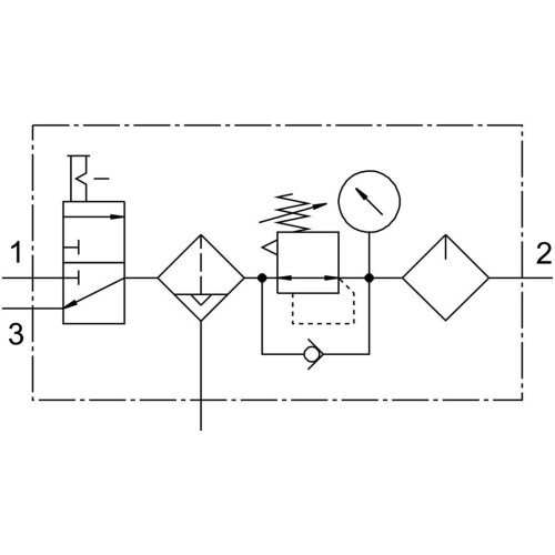 Блок подготовки воздуха Festo MSB4N-1/4:C3J3M1D7A1F3-WP 550488