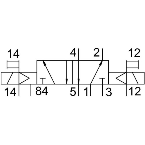 Распределитель электромагнитный 5/2 Festo CPV14-M1H-5JS-K-1/8