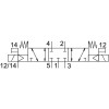 Распределитель электромагнитный 5/3 Н.З. Festo VUVG-L14-P53C-ZT-G18-1P3
