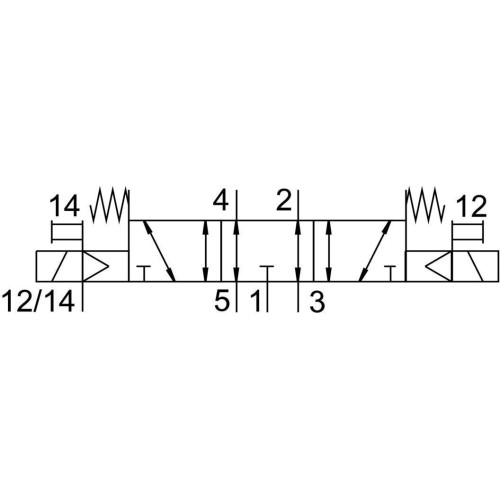 Распределитель электромагнитный 5/3 Festo VUVG-L10-P53E-ZT-M5-1P3