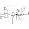 Блок подготовки воздуха Festo MSB4N-1/4:J1M1D1A1-WP 541436