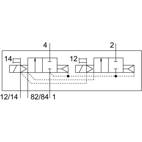 Распределитель электромагнитный 2х3/2 Н.З. Festo VMPA14-M1HF-D-PI