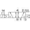 Распределитель электромагнитный 5/2 Festo VUVG-S10-M52-RT-M5-1H2L-W1