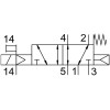 Распределитель электромагнитный 5/2 Festo VUVG-L18-M52-RZT-G14-1P3