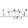 Распределитель электромагнитный 5/2 Festo VUVG-S14-B52-T-G18-1H2L-W1