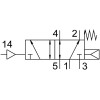 Пневмораспределитель 5/2 Festo VUWG-L10-M52-R-M5