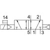 Распределитель электромагнитный 5/2 Festo VUVG-LK14-M52-AT-G18-1H2L-W1-S