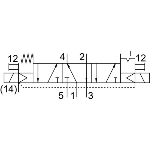 Распределитель электромагнитный 5/3 Festo VSVA-B-P53BD-ZH-A2-1T1L