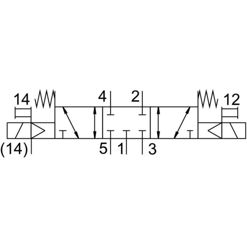 Распределитель электромагнитный 5/3 Н.З. Festo VSVA-B-P53C-ZTR-D2-1T1L