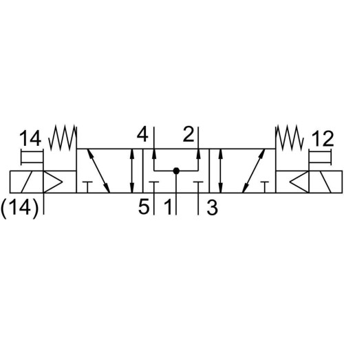 Распределитель электромагнитный 5/3 Festo VSVA-B-P53U-ZH-D2-1T1L