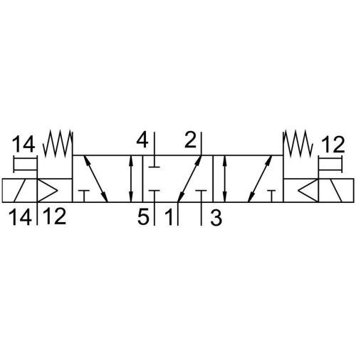 Распределитель электромагнитный 5/3 Festo VSVA-B-P53F-ZD-D2-1T1L