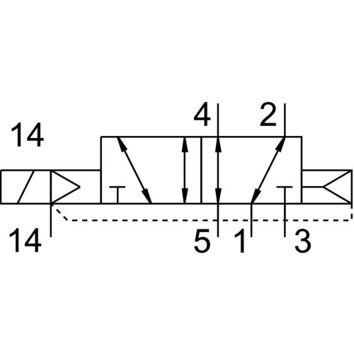 Распределитель электромагнитный 5/2 Festo VSVA-B-M52-AZ-A1-1T1L