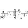 Распределитель электромагнитный 5/2 Festo VSVA-B-B52-Z-A2-1T1L