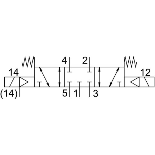 Распределитель электромагнитный 5/3 Н.З. Festo VSVA-B-P53C-Z-A2-1T1L