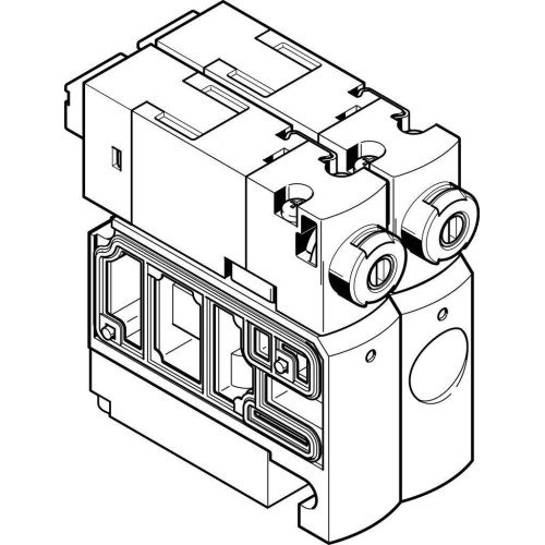 Распределитель электромагнитный 5/2 Festo CPVSC1-M1LH-J-H-M5