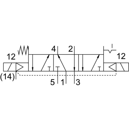 Распределитель электромагнитный 5/3 Festo VSVA-B-P53BD-Z-A2-1T1L
