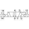 Распределитель электромагнитный 5/2 Festo VUVB-ST12-B52-ZD-QX-D-1T1