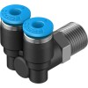 Тройник цанга-наружная резьба угловой Festo QSYL-1/8-4 153172