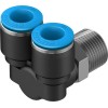 Тройник цанга-наружная резьба угловой Festo QSYL-3/8-10 153179