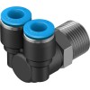 Тройник цанга-наружная резьба угловой Festo QSYL-3/8-8 153177