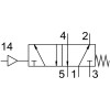 Пневмораспределитель 5/2 Festo VL-5-1/4