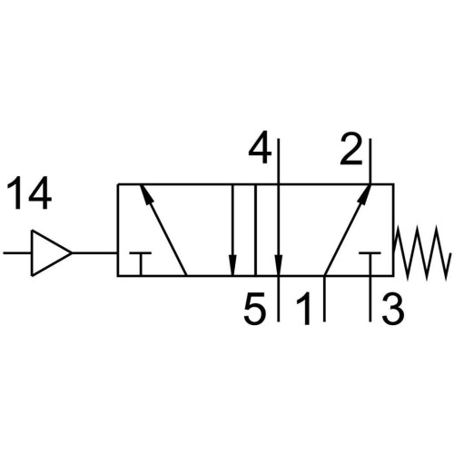 Пневмораспределитель 5/2 Festo VL-5-1/4