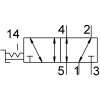 Ручной клапан 5/2 Festo VHEF-HS-B52-G14