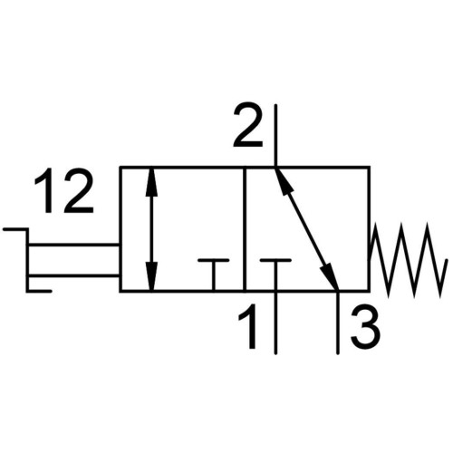 Ручной клапан 3/2 Н.О. или Н.З. Festo VHEF-HST-M32-M-G18