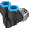 Тройник цанга-наружная резьба угловой Festo QSYL-G1/4-10 186195