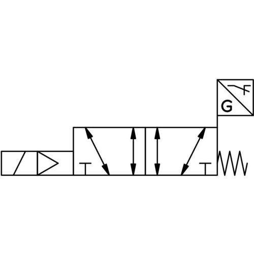 Распределитель электромагнитный 5/2 Festo VSVA-B-M52-MZH-A1-1T1L-APX-0.5