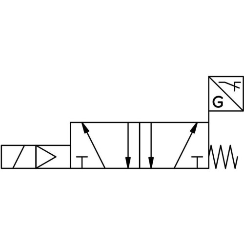 Распределитель электромагнитный 5/2 Festo VSVA-B-M52-MZH-A2-1T1L-APX-0.5