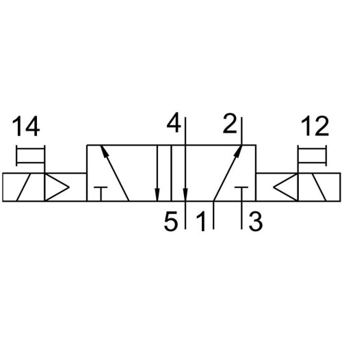 Распределитель электромагнитный 5/2 Festo VSNC-F-B52-D-G14-F8