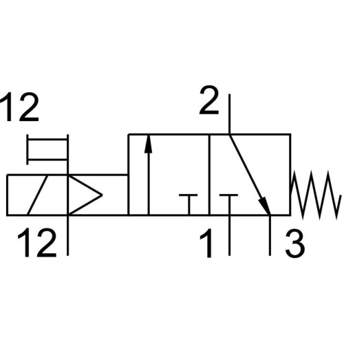 Распределитель электромагнитный 3/2 Н.З. Festo MCH-3-1/2-S