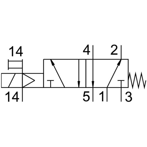 Распределитель электромагнитный 5/2 Festo VUVB-ST12-M52-MZD-QX-1T1