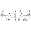 Распределитель электромагнитный 5/2 Festo CPE24-M1H-5J-3/8