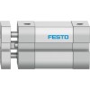 Пневмоцилиндр 12x10 мм Festo ADNGF-12-10-P-A двустороннего действия компактный
