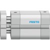 Пневмоцилиндр 20x15 мм Festo ADNGF-20-15-P-A двустороннего действия компактный