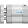 Пневмоцилиндр 25x10 мм Festo ADNGF-25-10-P-A двустороннего действия компактный